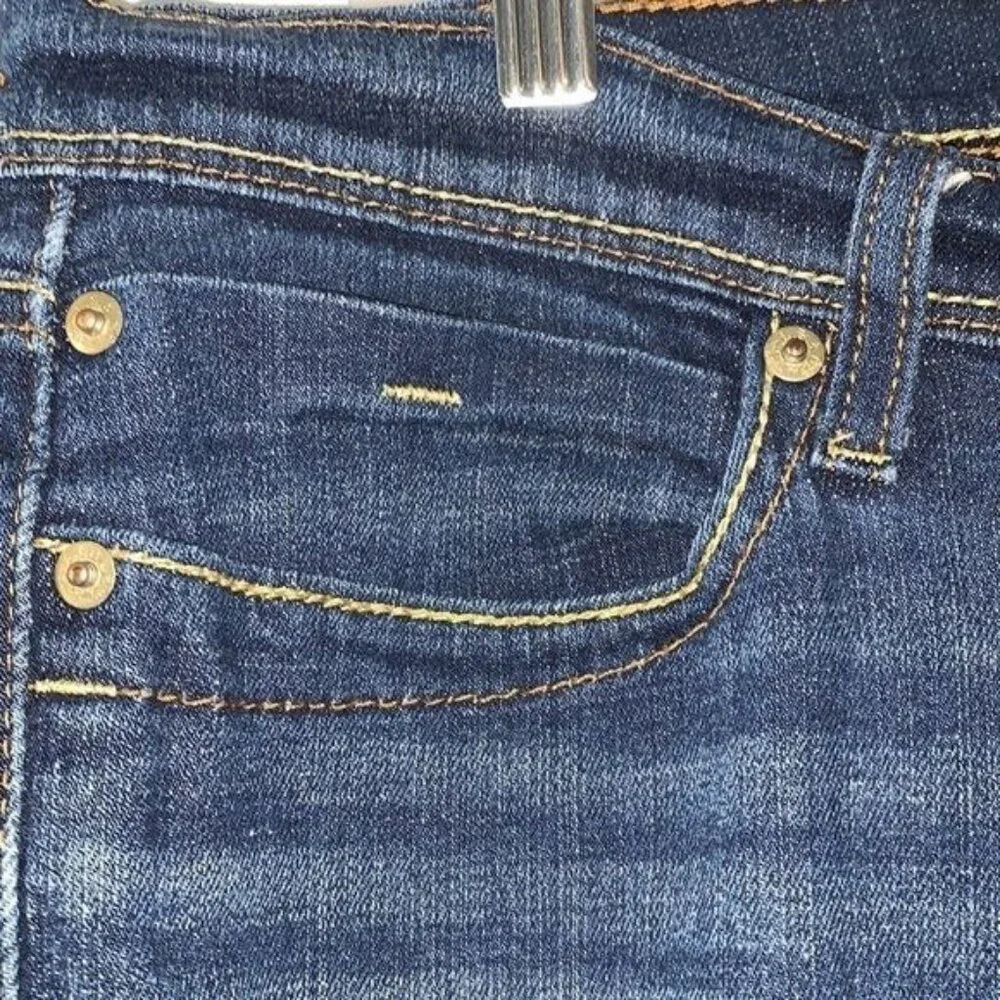 Levis 524 Too Superlow Womens Skinny Jeans Size 15M Dark Wash Denim Cotton Blend - Picture 7 of 13